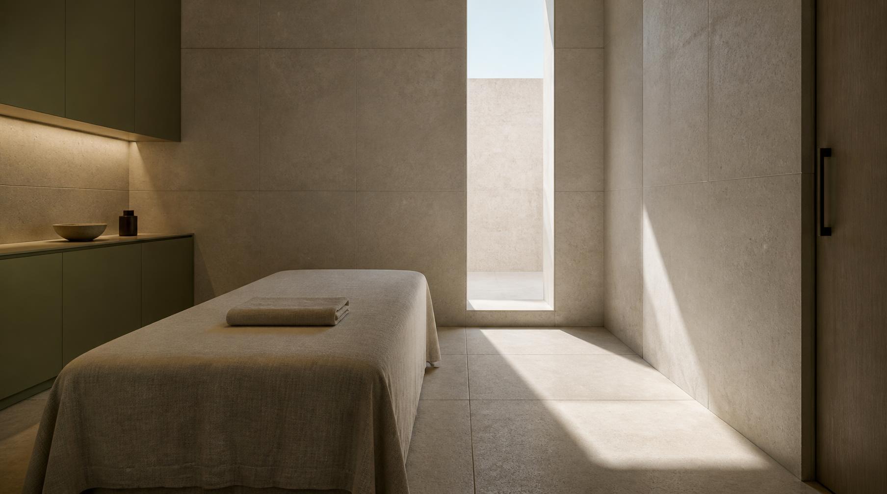 Quiet treatment room prepared inside a workplace