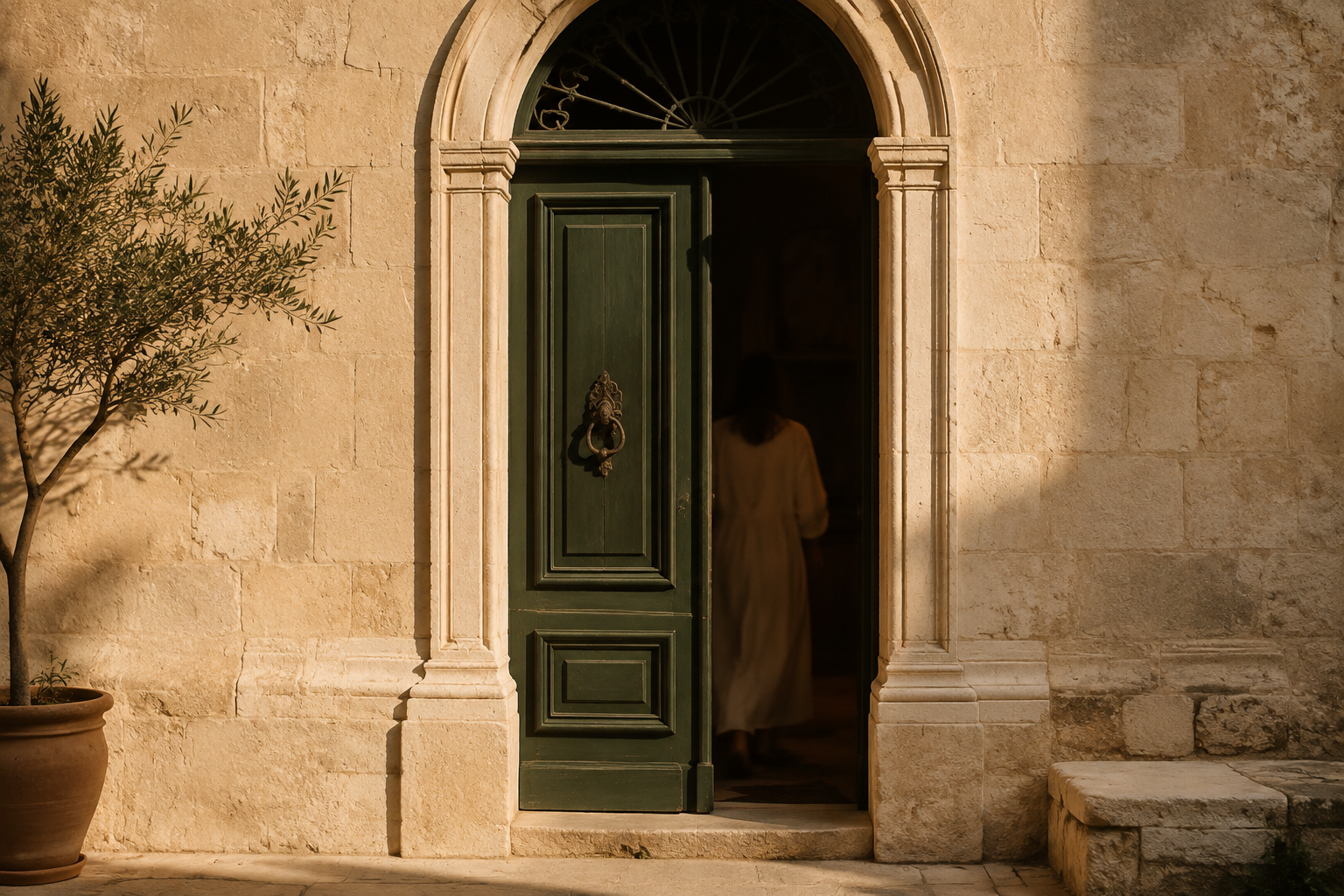 A Maltese limestone doorway