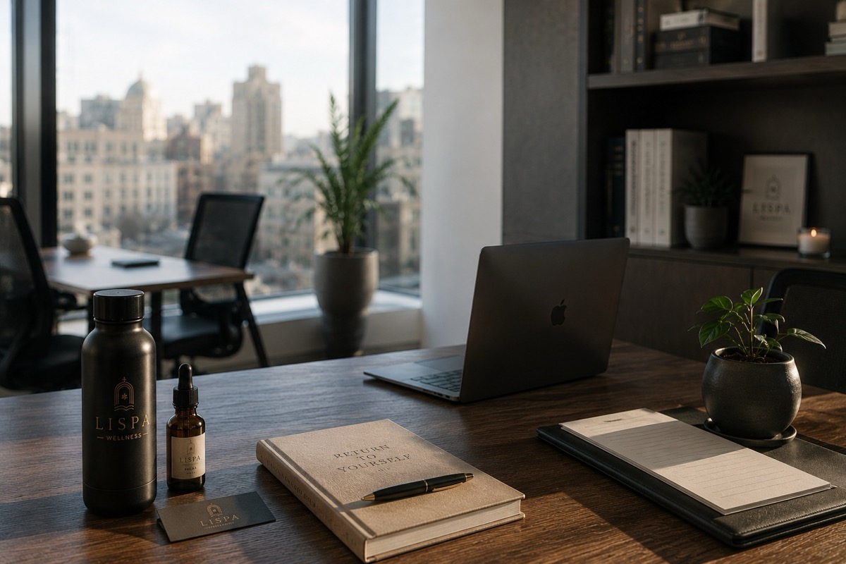 Lispa branded products on office desk