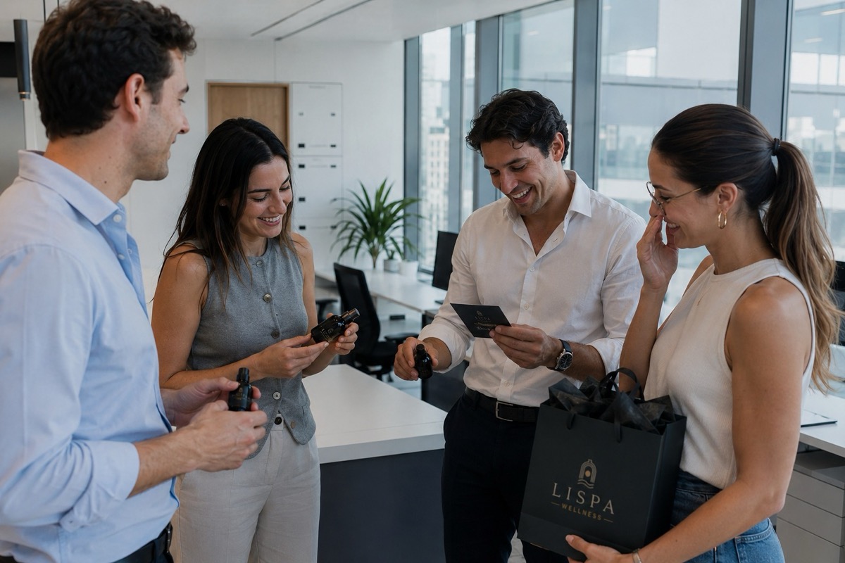 Office team enjoying Lispa products